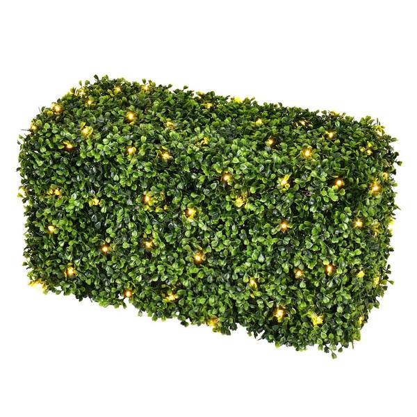 24" x 12" x 12" Green Artificial Boxwood Hedge