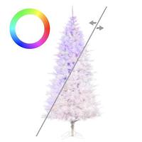 Vickerman 7.5' x 46" White Cashmere Pine Color Changing Artificial Christmas Tree