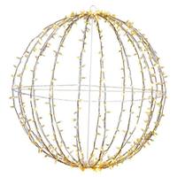 Vickerman 480 Light 40" Transparent Cable White Powder Coated Frame Warm White Jumbo LED Sphere