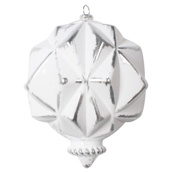 4" Silver Brushed Ball Christmas Ornament (4 Pack)