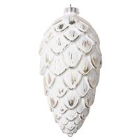 Vickerman 8" Gold Brushed Pinecone Christmas Ornament (2 Pack)