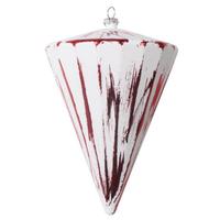 Vickerman 6" Red Brushed Cone Christmas Ornament (4 Pack)
