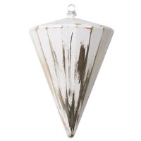 Vickerman 6" Champagne Brushed Cone Christmas Ornament (4 Pack)