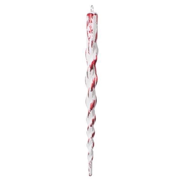 7.5" Red Brushed Icicle Christmas Ornament (8 Pack)