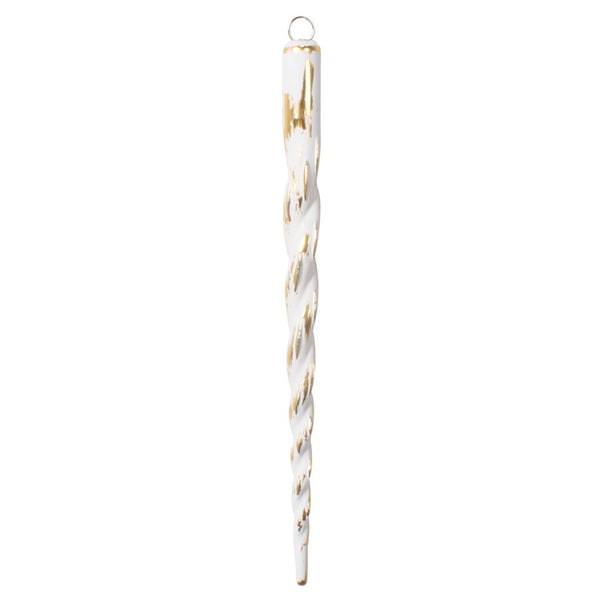 7.5" Gold Brushed Icicle Christmas Ornament (8 Pack)