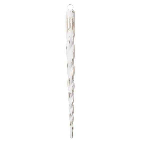 7.5" Champagne Brushed Icicle Christmas Ornament (8 Pack)