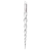 Vickerman 7.5" Silver Brushed Icicle Christmas Ornament (8 Pack)