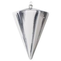 Vickerman 6" Gray/White Marble Cone Christmas Ornament (3 Pack)