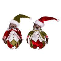 Vickerman 7.5" Candy Wonderland Owl Christmas Ornaments (2 Pack)
