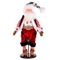 Vickerman 19" Holly Jolly Santa Doll with Stand