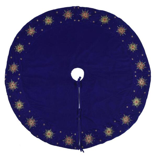 52" Royal Blue Starburst Christmas Tree Skirt