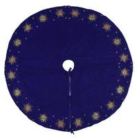 Vickerman 52" Royal Blue Starburst Christmas Tree Skirt