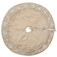 Vickerman 52" Champagne Snowflake Tree Skirt