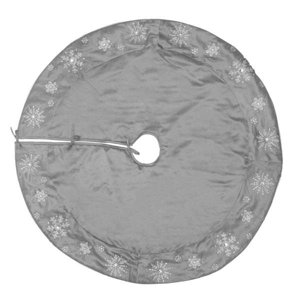 52" Silver Snowflake Tree Skirt