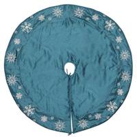 Vickerman 52" Teal Snowflake Tree Skirt