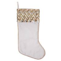 Vickerman 19" White Chevron Sequin Christmas Decoration