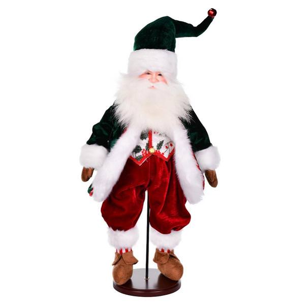 19" Jingle Bell Santa Doll with Stand