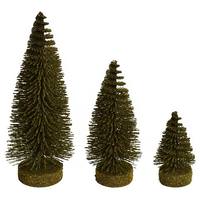 View 3"/5"/7" Green Oval Pine Artificial Christmas Tree (3 Pack)