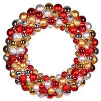 Vickerman 30" Red/Gold/Silver Assorted Ornament Artificial Wreath