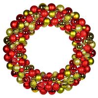 Vickerman 24" Red/Lime Assorted Ornament Christmas Wreath
