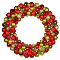 Vickerman 30" Red/Lime Assorted Ornament Christmas Wreath
