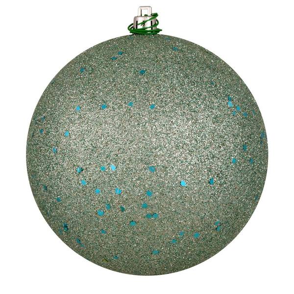 8" Gray Mint Sequin Ball Christmas Ornament