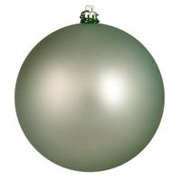 View 8" Gray Mint Shiny Ball Christmas Ornament