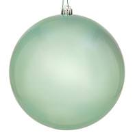 Vickerman 10" Gray Mint Candy Ball Christmas Ornament