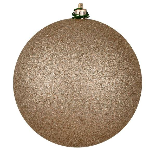 2.8" Oat Glitter Ball Christmas Ornament (12 Pack)