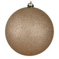 View 2.8" Oat Glitter Ball Christmas Ornament (12 Pack)