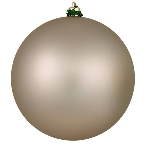 3" Oat Shiny Ball Christmas Ornament (12 Pack)