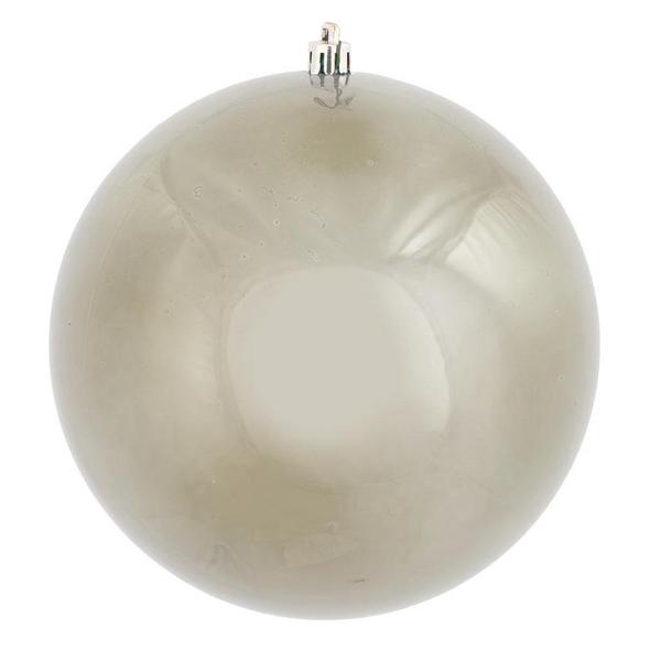 6" Oat Shiny Ball Christmas Ornament (4 Pack)