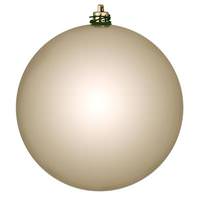 View 6" Oat Shiny Ball Christmas Ornament (4 Pack)