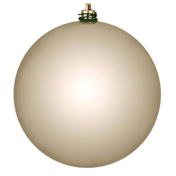10" Oat Shiny/Reflective Ball Christmas Ornament