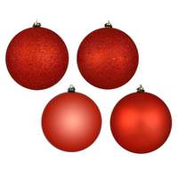 Vickerman 10" Bittersweet 4 Finish Ball Christmas Ornament (4 Pack)