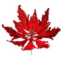 Vickerman 16" x 22" Red Velvet Sequin Poinsettia