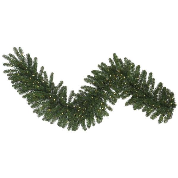 9' x 20" Artificial Oregon Fir Garland with 200 Warm White LED Lights