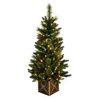 Vickerman 4.5' x 28" Artificial Bovill Pine 200 Warm White Lights Christmas Tree