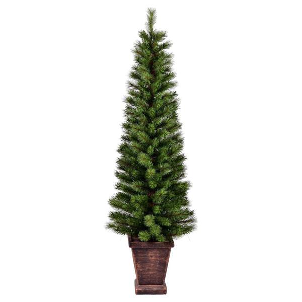 7' x 25" Artificial Potted Taft Pine Christmas Tree
