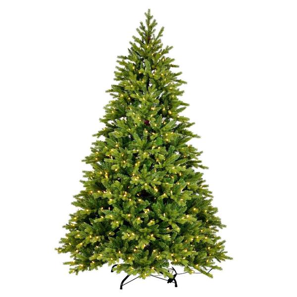 7.5' x 52" Porthill Pine 700 Warm White Lights Artificial Christmas Tree