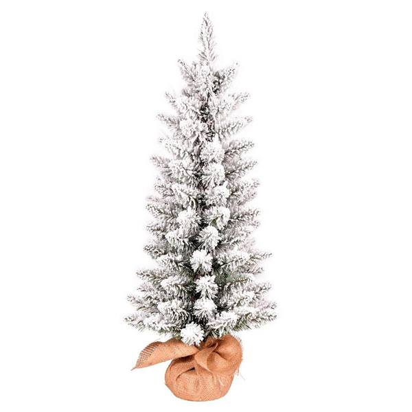 3' x 16" Flocked Norris Pine Artificial Christmas Tree