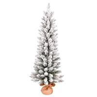 Vickerman 4' x 19" Flocked Norris Pine Unlit Artificial Christmas Tree