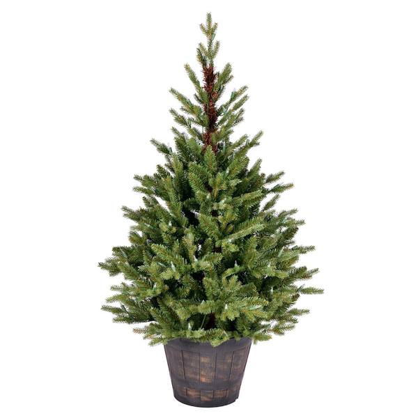 4' x 28" Artificial Potted Reeder Pine Unlit Christmas Tree