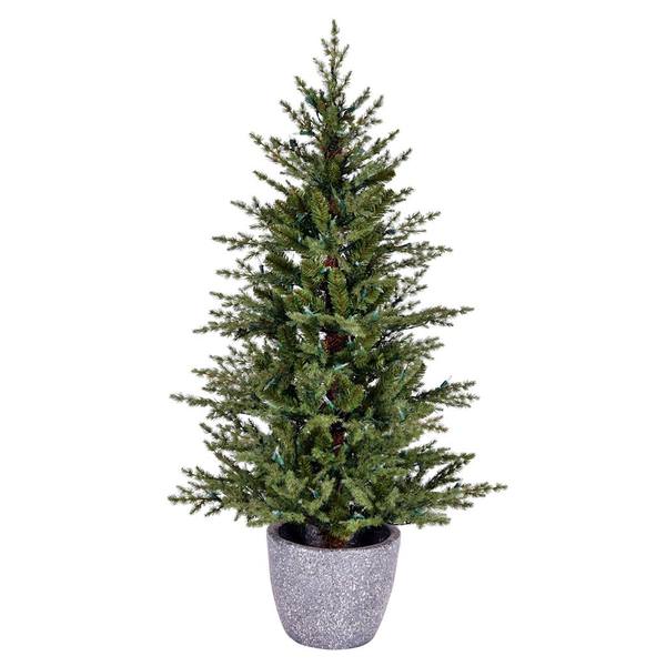 3.5' x 26" Artificial Potted Belgrade Pine Artificial Christmas Tree