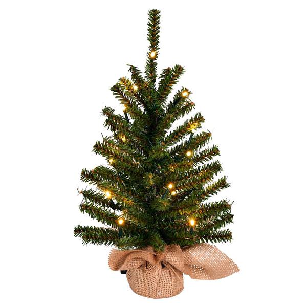 18" x 12" Wolf Creek Pine 15 Warm White Lights Artificial Christmas Tree