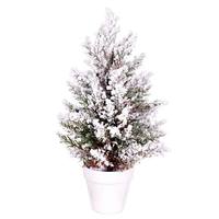Vickerman 14" x 7" Flocked Covington Unlit Artificial Christmas Tree