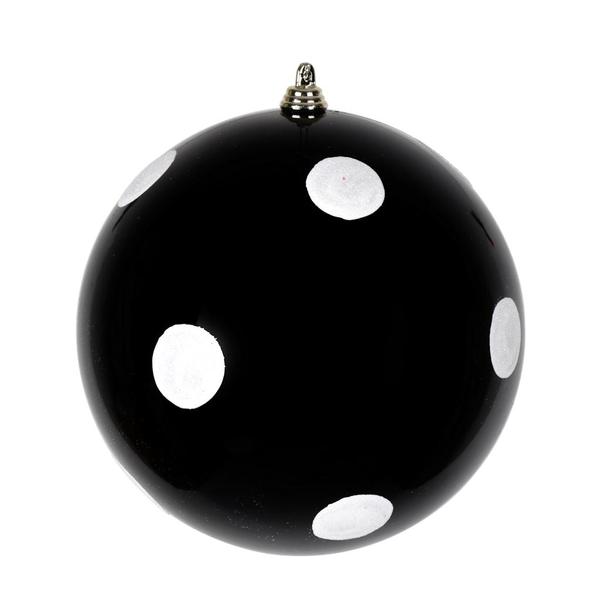 6" Black Candy Christmas Ornament (4 Pack)