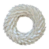Vickerman 20" Artificial White Aster Bean Christmas Wreath