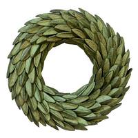 Vickerman 20" Artificial Olive Green Aster Bean Christmas Wreath
