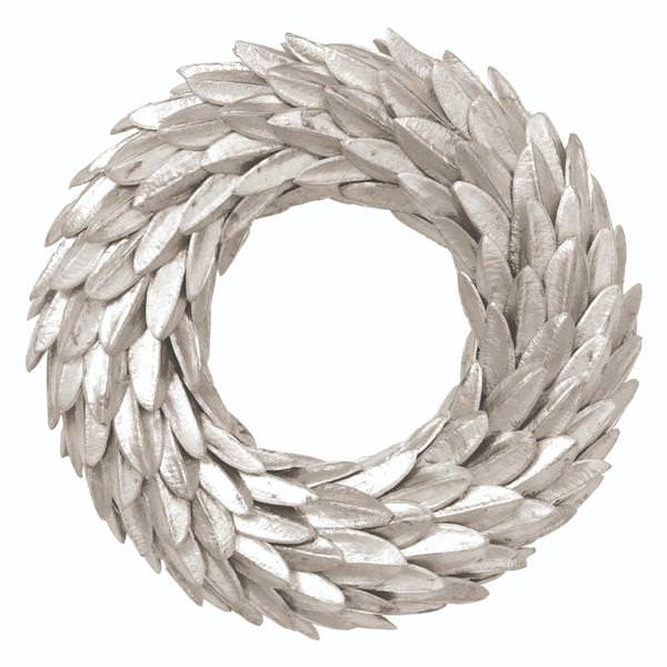 20" Artificial Champagne Aster Bean Artificial Christmas Wreath